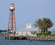 The Villages faux lighthouse at Lake Sumter Landing